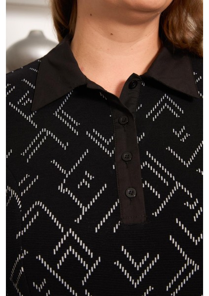 Büyük Beden Garnili Bluz Siyah indirimleri