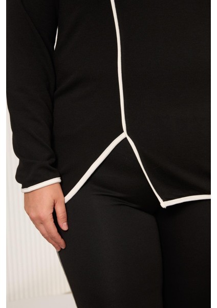 Büyük Beden Biyeli Bluz Siyah fiyatları