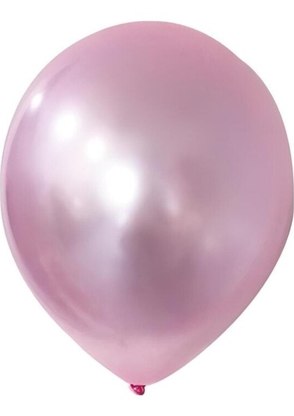 Balon Metalik Pembe 10'lu
