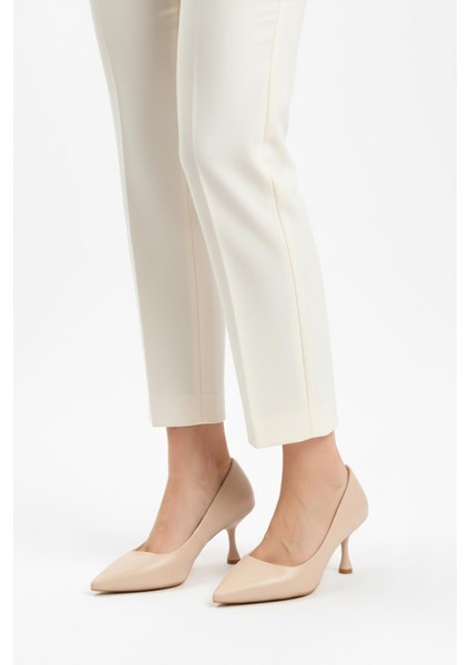 695033 Z Bej Kadın Topuklu Ayakkabı modelleri