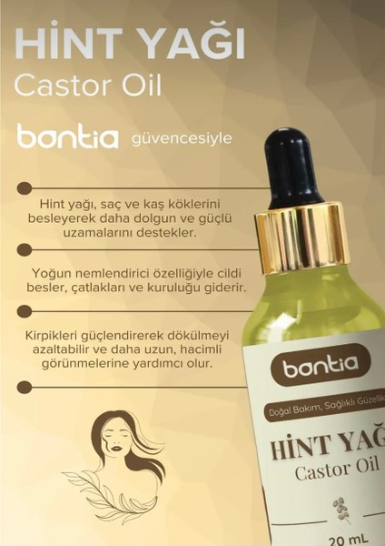 Bitkisel Hint Yağı 20 ml Soğuk Sıkım %100 Doğal Saf & Organik - Saç, Cilt, Yüz Bakım Için fiyatları