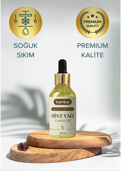 Bitkisel Hint Yağı 20 ml Soğuk Sıkım %100 Doğal Saf & Organik - Saç, Cilt, Yüz Bakım Için modelleri