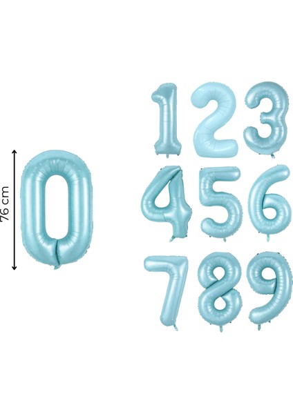76 cm Mavi Rakam Folyo Balon fiyatları