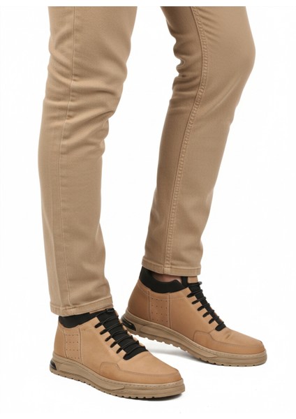 Kum Nubuk Hakiki Deri Içi Kürklü Kaymaz Erkek Bot 727 M