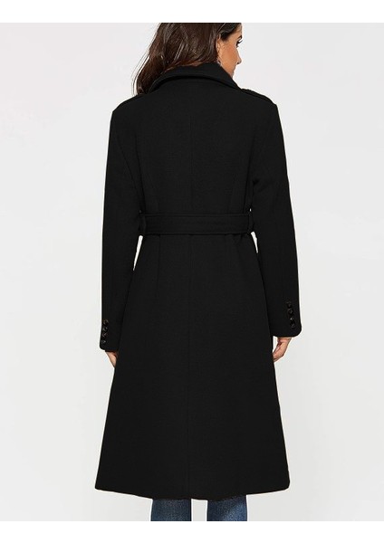 Aksesuarlı Kaşe Kaban Kemer Detaylı fiyatları