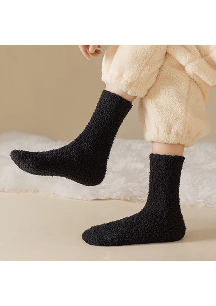 Kadın Peluş Uyku (4 Çift) Soft Doku Isı Emici Kışlık Soket Havlu Çorap fiyatları