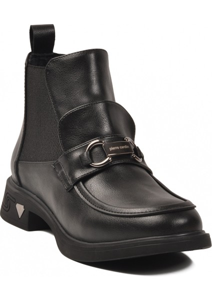 Siyah Elastik Kolay Giyilebilir Kaymaz Taban Kadın Bot PC-55250 Z fırsatları