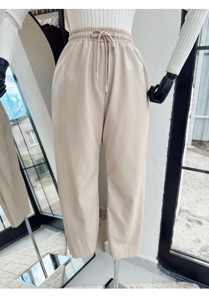 Deri Pantolon Bej