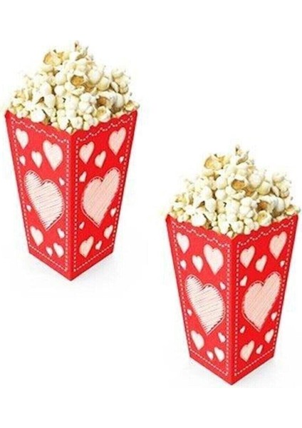 8'li Mısır Kutusu Kırmızı Kalp M90