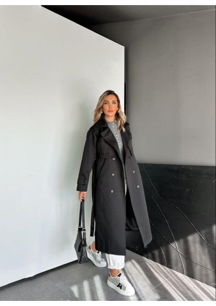 Egzotik Kadın Iri Cepli Tok Kumaş Klasik Trençkot modelleri