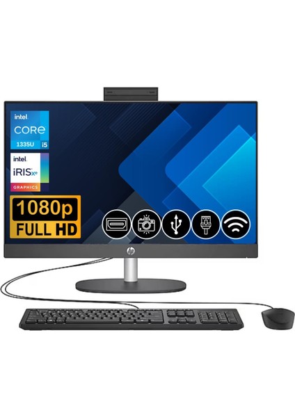 Proone 240 G10 I5 1335U 32GB 512GB M.2 SSD A1JZ3ES ATL12 23.8" Fhd Fdos Siyah All In One Bilgisayar