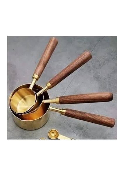 4lü Ahşap Saplı Gold Ölçü Kaşığı Sosluk fiyatları