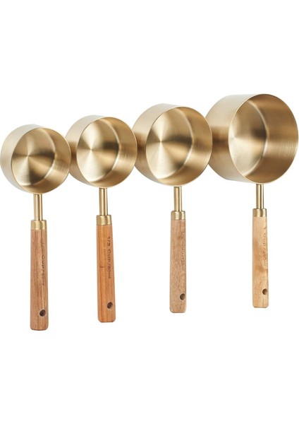 4lü Ahşap Saplı Gold Ölçü Kaşığı Sosluk fırsatları