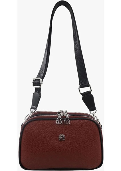 Bayan Çarpraz Askılı Çanta 67-7158 Bordo