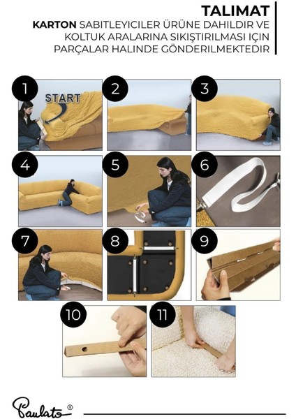 Lastikli Esnek ve Yıkanabilir Piliseli Kakao Köşe Koltuk Kılıfı