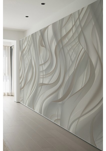 3D Dalga Formlu Tek Parça Tekstil Duvar Kağıdı fiyatları