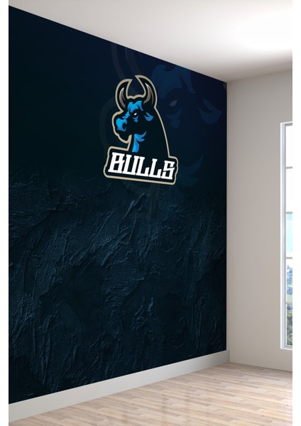 Bulls Takım Ruhu Spor Salonu & Fitness Tek Parça Tekstil Poster Duvar Kağıdı