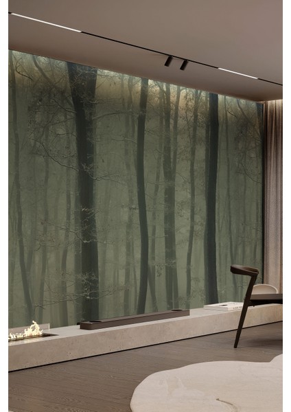 Sisli Orman Manzaralı Tek Parça Duvar Kağıdı fiyatları