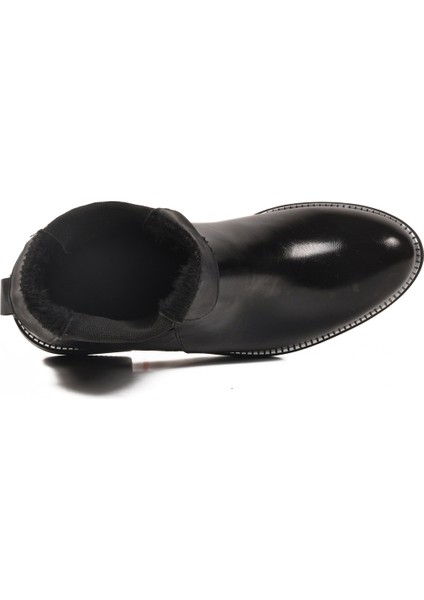 Siyah Kürklü Kaymaz Kolay Giyilebilir Elastik Kadın Bot PC-55086 Z fırsatları