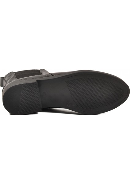 Siyah Kürklü Kaymaz Kolay Giyilebilir Elastik Kadın Bot PC-55086 Z indirimleri