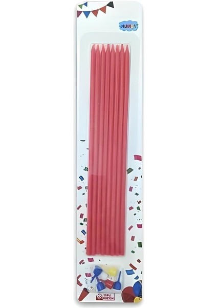 18 cm Kırmızı Mum 7'li M587