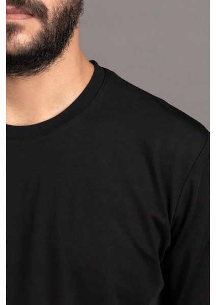 Regular Fit Bisiklet Yaka Rayon Kumaş Full Likralı Uzun Kol Sweatshirt indirimleri