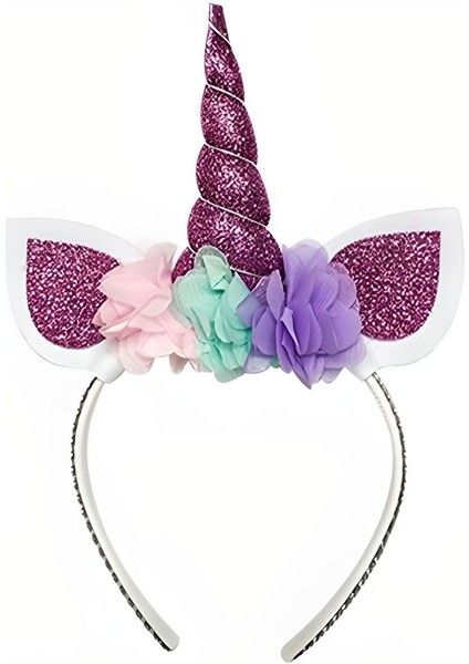 Eva Taç Unicorn Dolgulu Mor