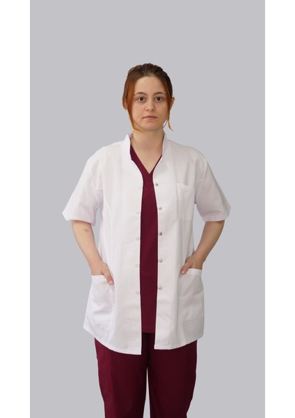 Hakim Yaka Kısa Boy Kısa Kol Ceket Doktor Hemşire Eczane Labratuvar Önlüğü fiyatları