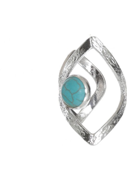 Kadın Lak Gümüş Renk Kaplama Doğaltaşlı Ayarlanabilir El Yapımı Tasarım Yüzük indirimleri