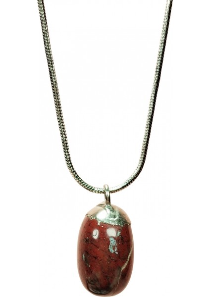 Kantaşı Doğal Taşı Zincirli El Yapımı Kolye Uç: 2 cm Zincir: 20 cm Kutulu modelleri