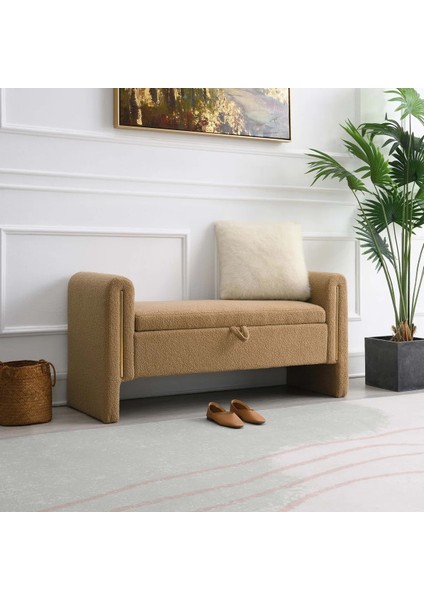 Target Depolama Alanlı Bench Saklama Çözümü Kahve