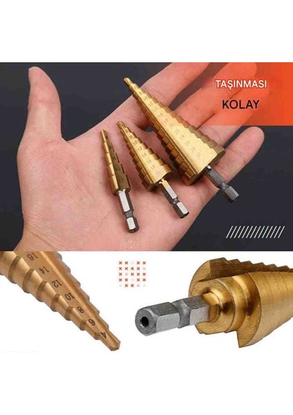 6 Parçalı Yüksek Hızlı Delme Pagoda Testere Dişi Seti, Titanyum Kaplama Matkap Ucu Seti, Titanyum Kademeli Matkap Ucu Seti, Çok Fonksiyonlu Matkap Ucu Seti fiyatları