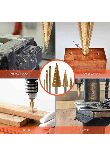 6 Parçalı Yüksek Hızlı Delme Pagoda Testere Dişi Seti, Titanyum Kaplama Matkap Ucu Seti, Titanyum Kademeli Matkap Ucu Seti, Çok Fonksiyonlu Matkap Ucu Seti indirimleri