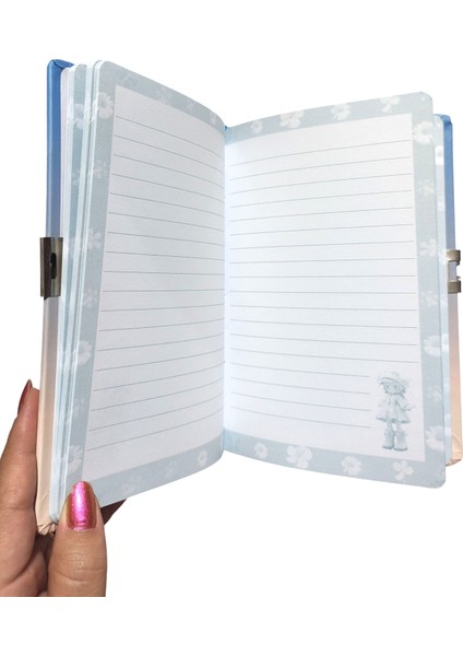 Sevimli Kız Hatıra Defteri (Günlük) Kilitli Defter 80 Yaprak - Yeşilli Kız modelleri