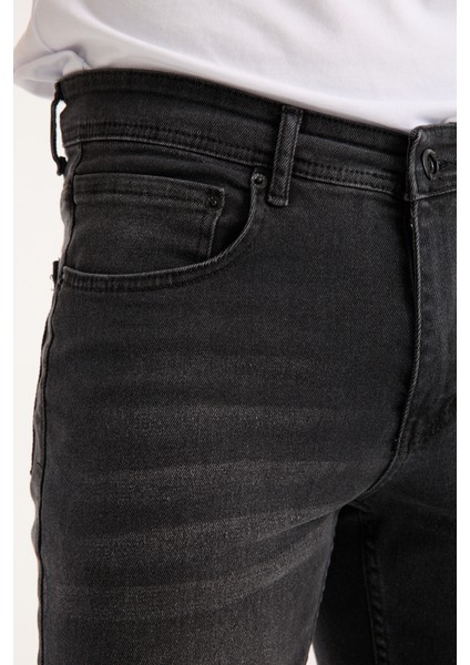 Erkek Pantolon Siyah Regular Fit Fermuarlı Jeans indirimleri
