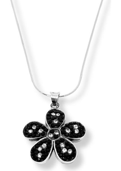 Lucky Clover Koleksiyonu Işıltı Bezeli Yonca Gümüş Kadın Kolye Modelleri Ikm