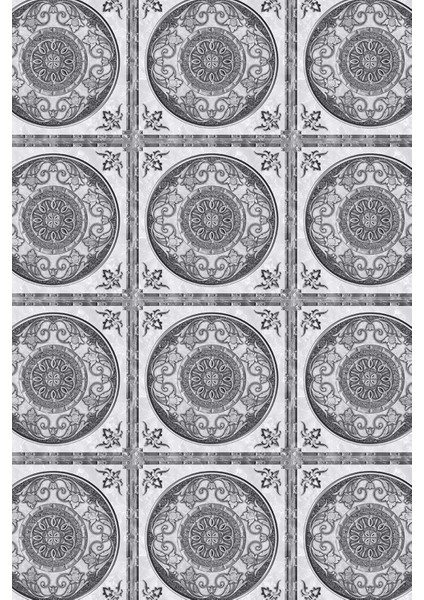 Gri Mandala Desenli Retro Klasik Tasarım Tek Parça Duvar Kağıdı – Retro Klasik Tasarım modelleri