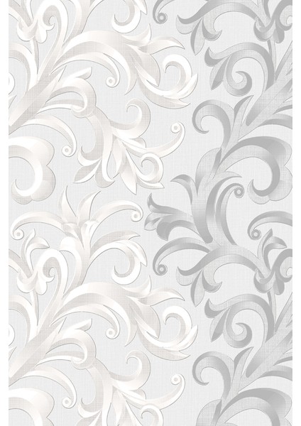 Açık Gri Zemin Gri Antrasit Geçişli Barok Dal Desenli Tekstil Duvar Kağıdı modelleri