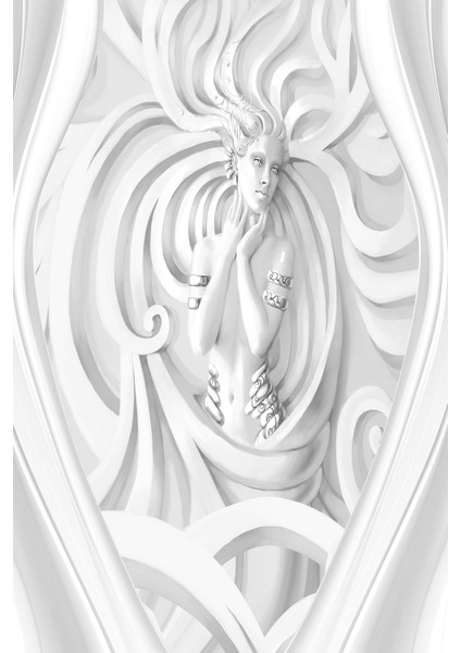 Sanatsal Figür 3D Rölyef Desenli Tek Parça Tekstil Duvar Kağıdı modelleri