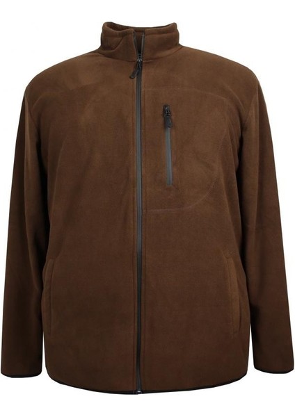 Büyük Beden Fermuarlı Polar Sweatshirt