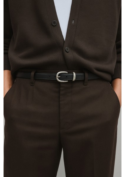 Norton Eskitme Tokalı Hakiki Deri Erkek Kemer