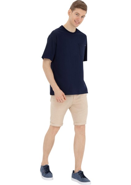 Erkek Comfort Fit Bisiklet Yaka Tişört