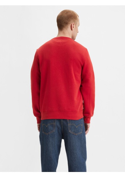 Erkek Bisiklet Yaka Kırmızı Sweatshirt 34257-0032 fiyatları