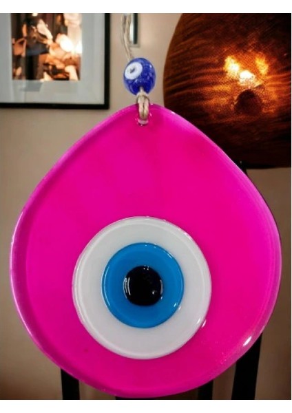 Mavi Nazar Boncuklu Pembe Renk Nazar Boncuklu Damla Desen El Yapımı Duvar Süsü fırsatları