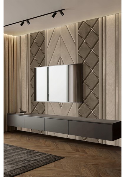 Prestige Elmas Geometrik Panel Tasarımlı Tek Parça Duvar Kağıdı fiyatları