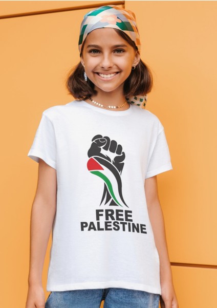 Özgür Filistin Temalı Tişört Bayrak Tasarımlı Filistin Tişörtü Çocuk ve Yetişkin Free Palastine fiyatları