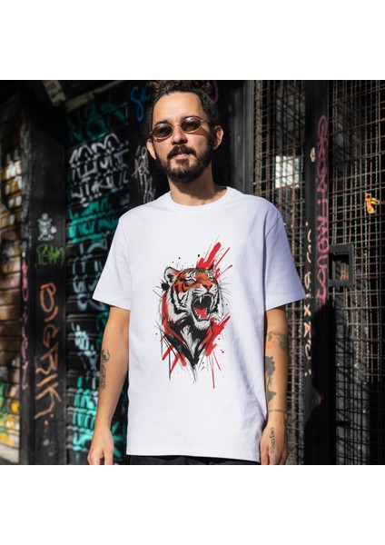 Kaplan Baskılı Tişört Unisex Çocuk ve Yetişkin fiyatları