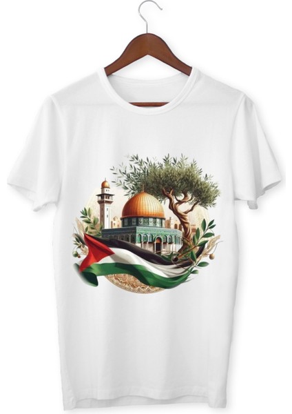Adalet ve Özgürlük Tişörtü Filistin Bayrağı Desenli T-Shirt Unisex Çocuk Yetişkin