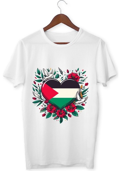 Filistin Bayraklı Unisex Tişört – Filistin Bayrağı Baskılı T-Shirt Çocuk Yetişkin