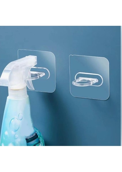 Kendinden Yapışkanlı Çok Amaçlı Şeffaf Eşya Sabitleme Halka Askı Aparatı